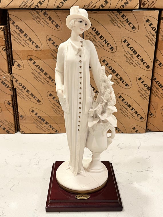 Giuseppe Armani Young Lady With Vase of Flowers #0498F - Etsy
