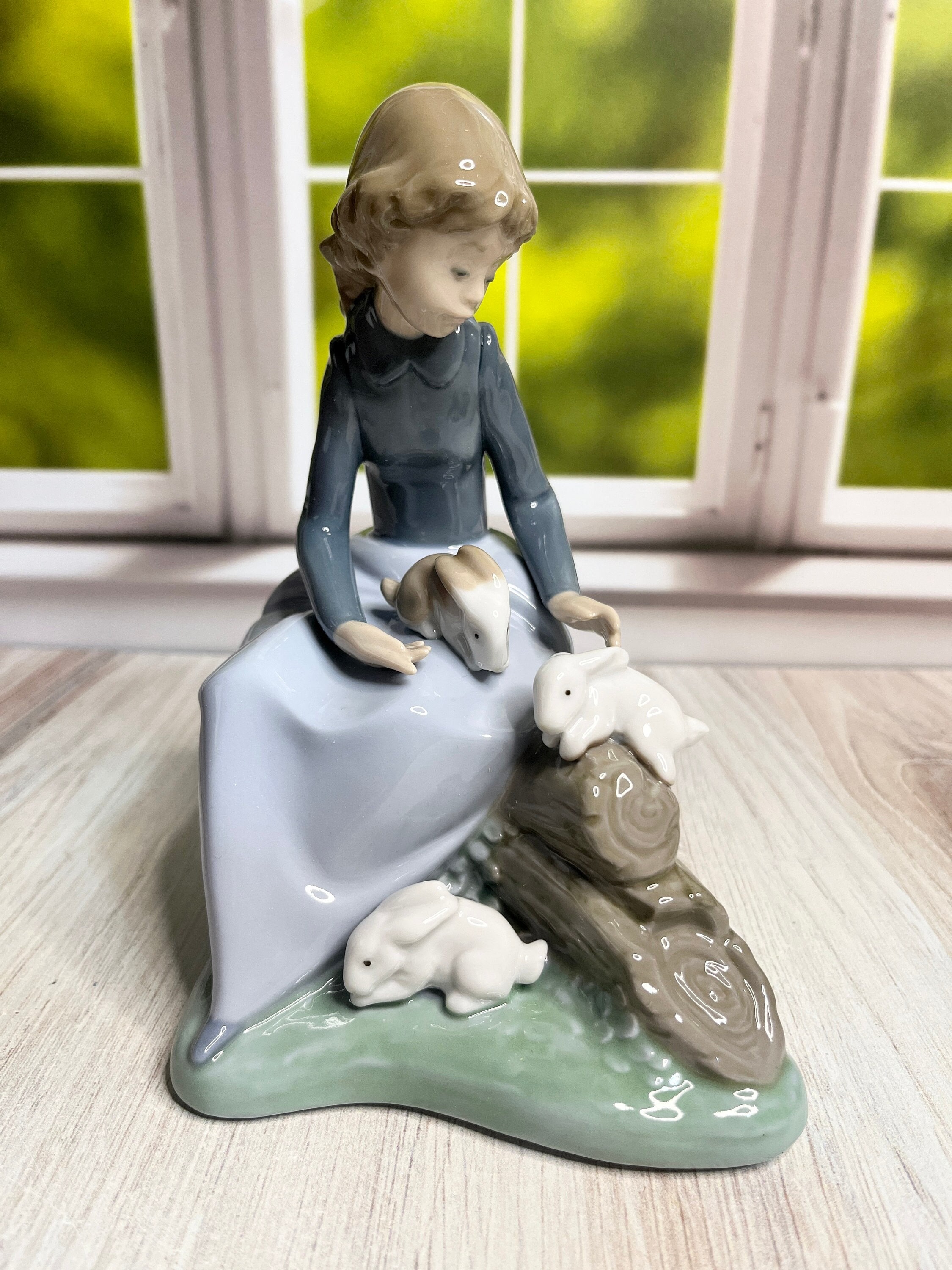 リヤドロ NAO ストア 少女 とうさぎ LLADRO Nao リヤドロ I love you