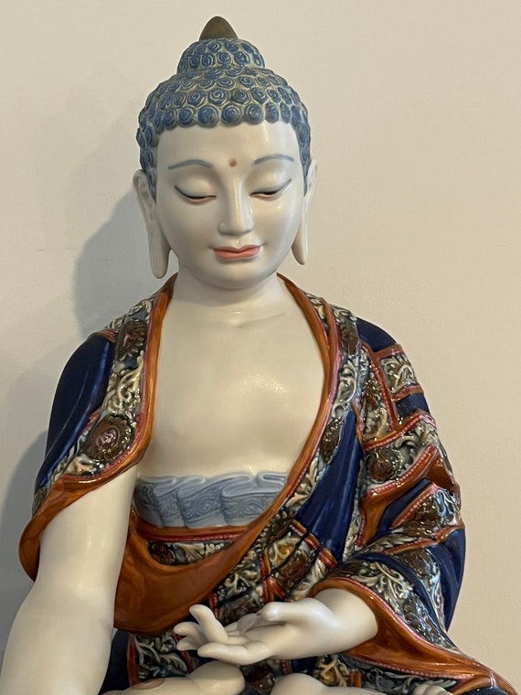 Lladro Shakyamuni Buddha Orange #2525 Limited Edition High