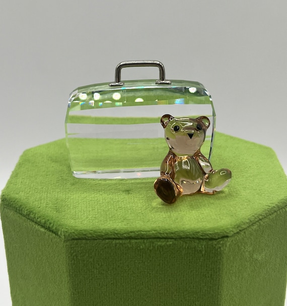 Swarovski Cardholder Bear With Suitcase #296338 - Etsy