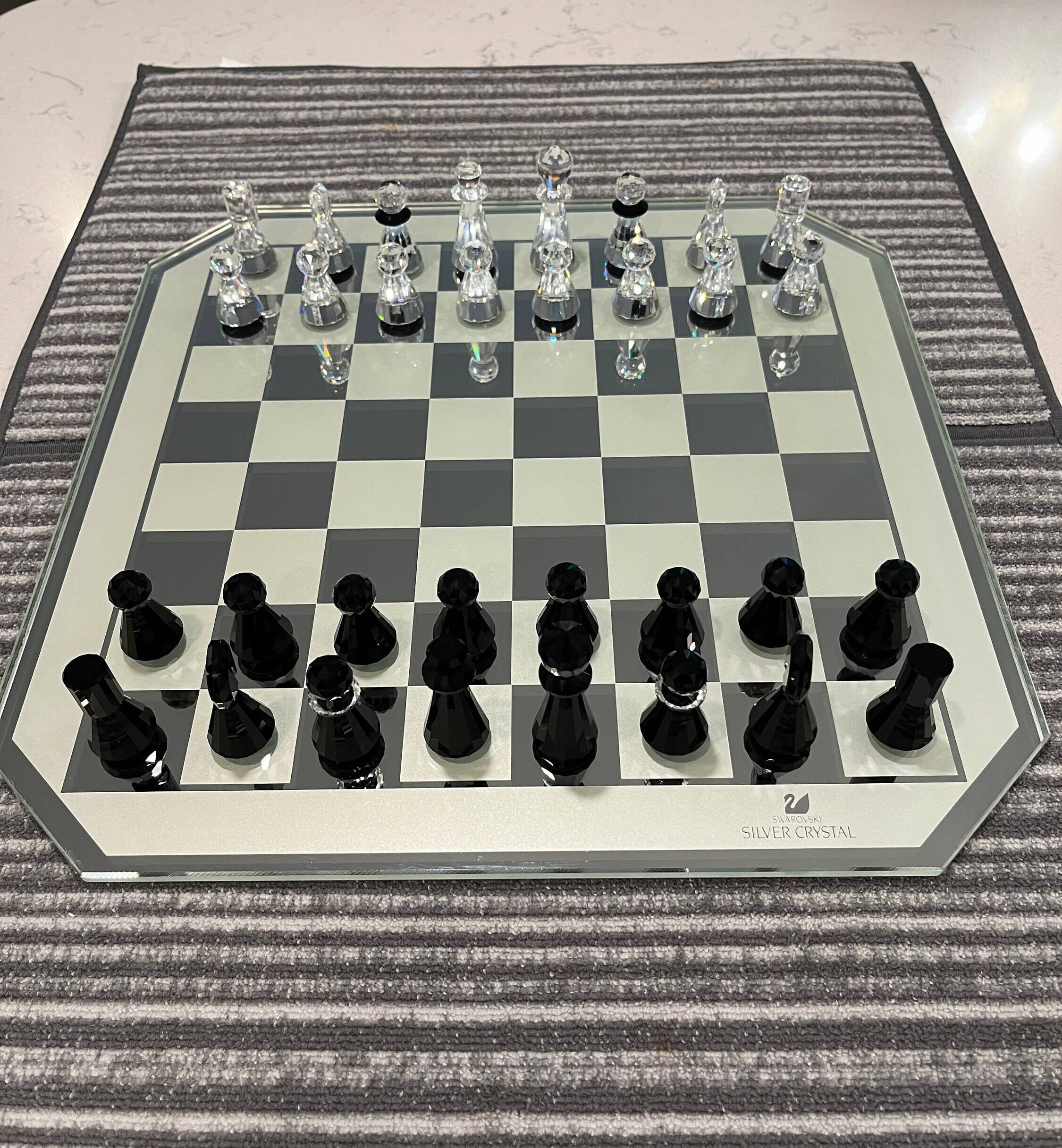 スワロフスキーチェス SWAROVSKI - 【【大幅値下！】スワロフスキー クリスタルガラス チェス