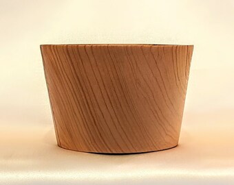 Cedar Wood Bowl with Rustic Edging | 3 - 1/2 Cup Capacity | End Grain | Food Safe Finish | Wooden Fruit Bowl | Rustic Kitchen | Primitive