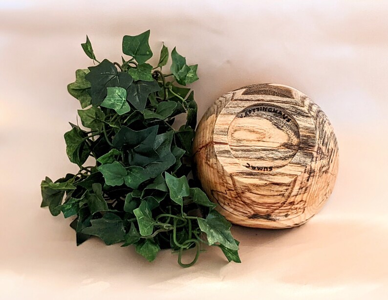 Live Edge Spalted Sumac Wood Bowl With Resin Filled Fractures Etsy