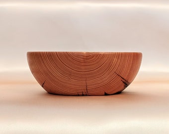 Cedar Wood Bowl with Rustic Bark Edging | 2 Cup Capacity | Food Safe Finish | Wooden Fruit Bowl | Rustic Kitchen Decor | Country Farmhouse