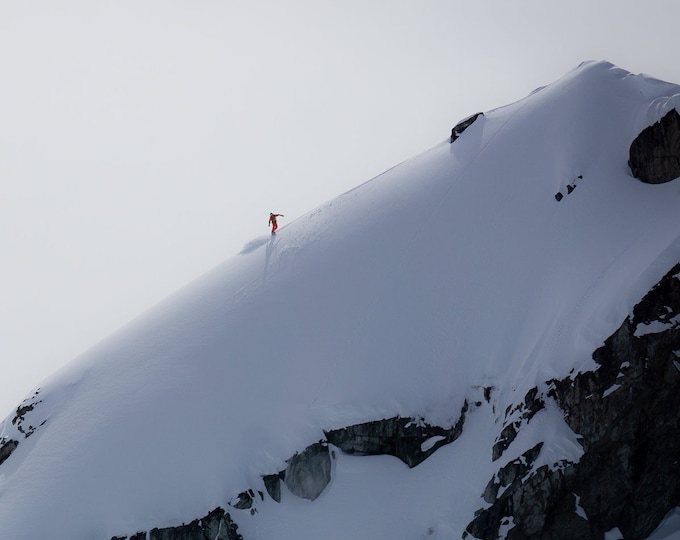 Snowboarder on Blackcomb Mountain, Whistler Canada, snowboarding, adventure photography, backcountry skiing