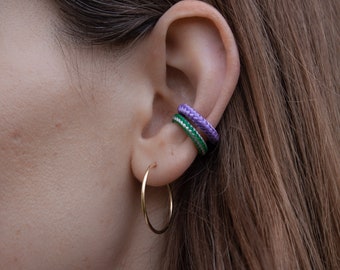 NARROW statement ear cuffs - textile - various colors