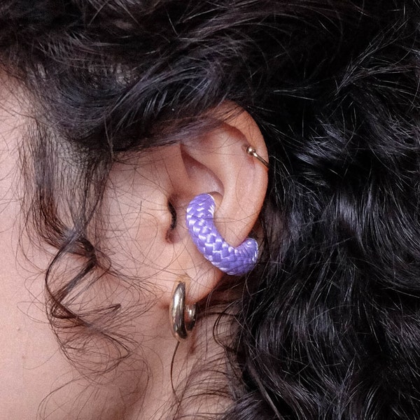 SUPER CHUNKY ear cuff - textile - in various colors - 6 mm