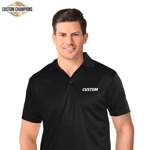 Custom Embroidered Dri-fit Polo, Personalized Business Logo, Company Polo Shirt, Moisture Wicking Golf Polo Shirt, Customized Dri Golf Polo