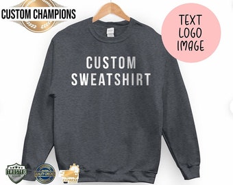 Custom Sweatshirt, Custom Text Crewneck, Personalized Sweatshirt, Custom Unisex Crewnecks, Custom Logo Sweatshirt, Customized Apparel, Crew