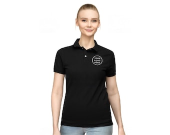 Custom Womens Slim Fit Polo with Embroidery Digitized Stitched, Embroidered Polo, Polo Shirt, Custom Logo Polo, Custom Small Business Merch