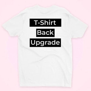 T-Shirt Back Text or Photo Upgrade
