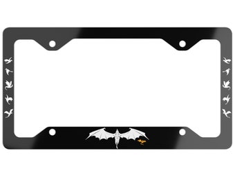 Officially Licensed Fourth Wing License Plate Frame, Fourth Wing Sprayed Edges, Fourth Wing Car Accessories, Fourth Wing Quote