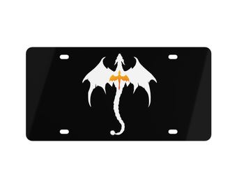 Fourth Wing License Plate: Dragon Book Lover Car Accessory