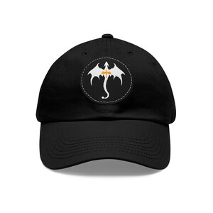 Fourth Wing | Dragon Lover | Baseball Hat with Leather Patch | Iron Flame Hat | Custom Hat | Book Lover Accessories image 5