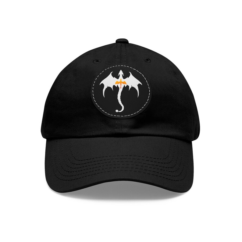 Fourth Wing | Dragon Lover | Baseball Hat with Leather Patch | Iron Flame Hat | Custom Hat | Book Lover Accessories image 5
