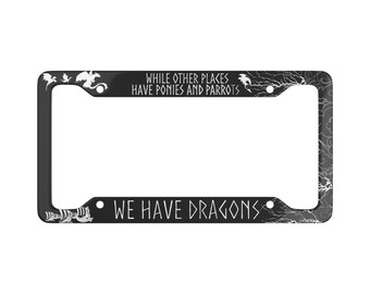 Chrysler 300S License Plate Frame – Black Powder-Coated Zinc (Elite Automotive 9062001)