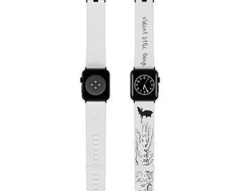 Officially Licensed Fourth Wing Watch Band for Apple Watch White/Black, Fourth Wing Dragons, Fourth Wing Merch, Fourth Wing