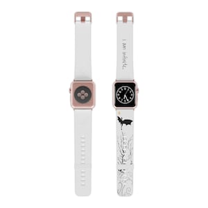 Officially Licensed Fourth Wing Watch Band for Apple Watch White/Black I Am Infinite