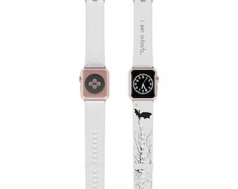 Officially Licensed Fourth Wing Watch Band for Apple Watch White/Black I Am Infinite
