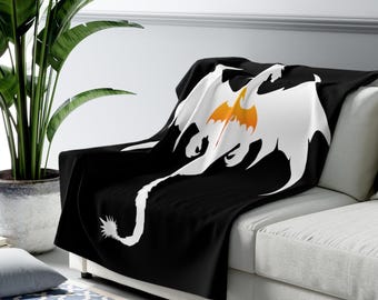 Dragon Inspired Sherpa Fleece Blanket, Bookish Accessories, Booktok Blankets