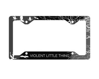 Fourth Wing "Violent Little Thing" License Plate Frame: Riders Quadrant Car Accessories