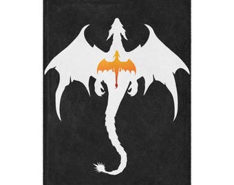 Dragon Minky Blanket, Bookish Inspired Home Gifts, Fourth Wing, ACOTAR Accessories