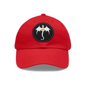 Fourth Wing | Dragon Lover | Baseball Hat with Leather Patch | Iron Flame Hat | Custom Hat | Book Lover Accessories image 9