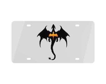 Vanity License Plate, Fourth Wing Dragon Vanity Plate, Gifts for Her, Viral Booktok Accessories, Romantasy Book Lovers, Car Decor