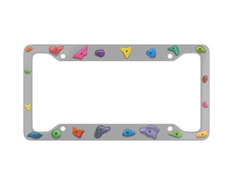 Rock Climbing Wall | Bouldering Sport | Nature and Adventure Lover | Car License Plate Frame Accessory