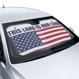 Patriotic Car Sun Shades, USA Flag Windshield Cover, Fourth of July Decor, Auto Accessories, Sun Protection for Cars