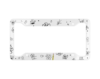 Drawing Doodle Bob Funny Mi Hoy Minoy Custom License Plate Frame