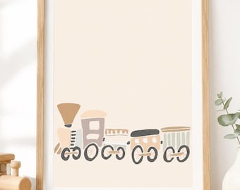 Travel nursery theme | train print | boys room decor | Digital Download