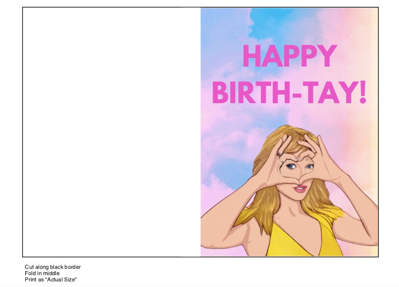 Taylor Swift Printable Birthday - Il Fullxfull.4576939671 Bkml 