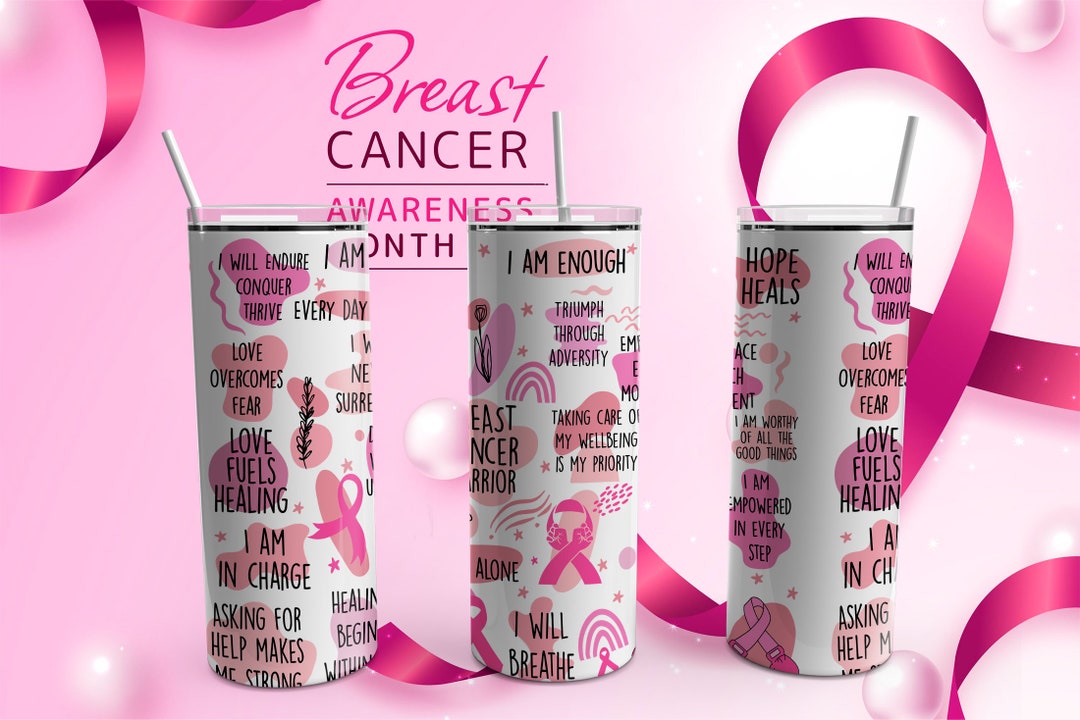 Breast Cancer Tumbler, Survivor Cup, Cancer Tumbler - Etsy