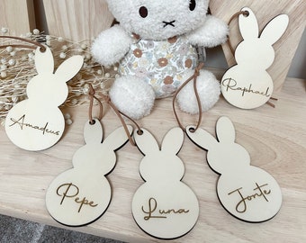 Wooden Easter basket pendant • personalized