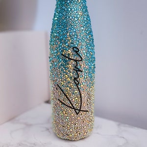 Thermal Bottle / Thermos - Swarovski Crystal Bottle - Custome Ombre effect - personalized name
