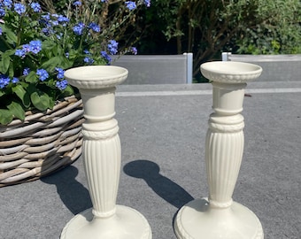Pair of Vintage Wedgwood Edme Tall Candle Holders – 1975–1980