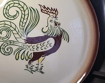 Brock of California Chanticleer Rooster Serveerschaal 13"