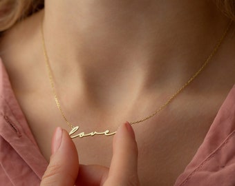 Love Necklace Etsy