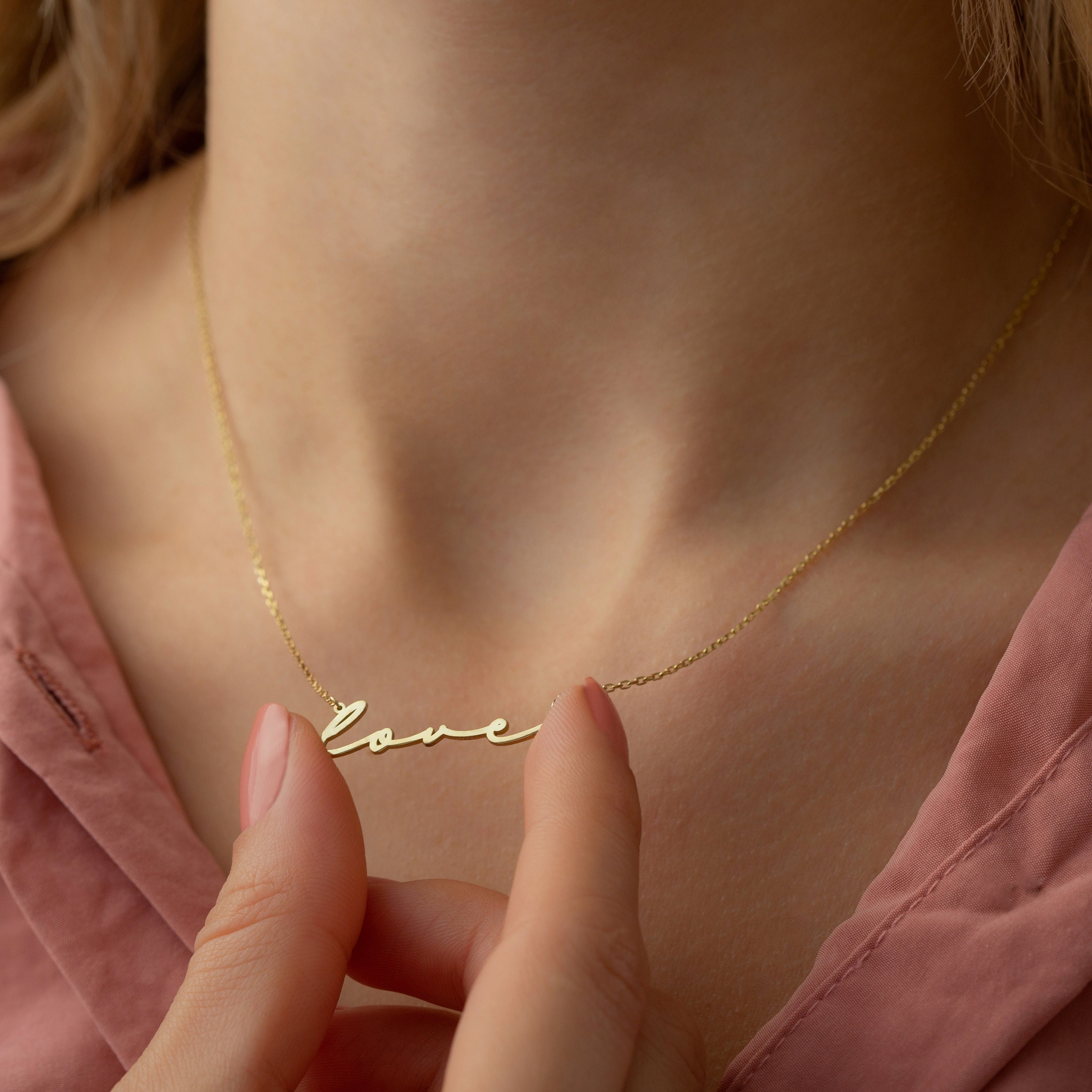 J.HOFFMAN'S Tiny Love Thin Chain Necklace