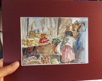 Custom Watercolor Vacation Travel Painting Gift Memory Summer