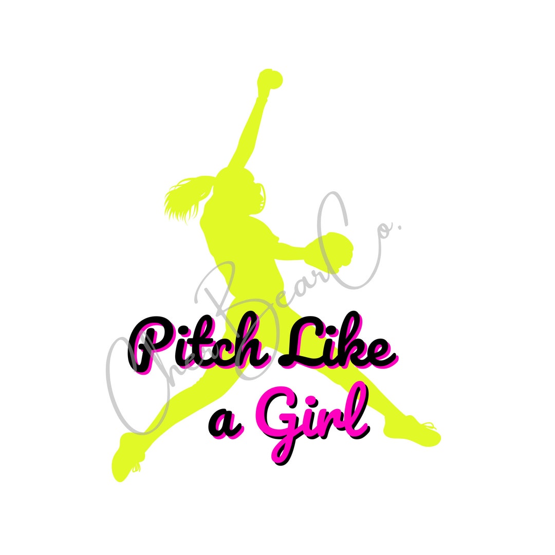 Pitch Like a Girl. Instant Digital Download. Includes a JPG Etsy