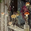 Urchin Shell String Lights: Rose Quartz Crystal Beads, Bedroom Accent