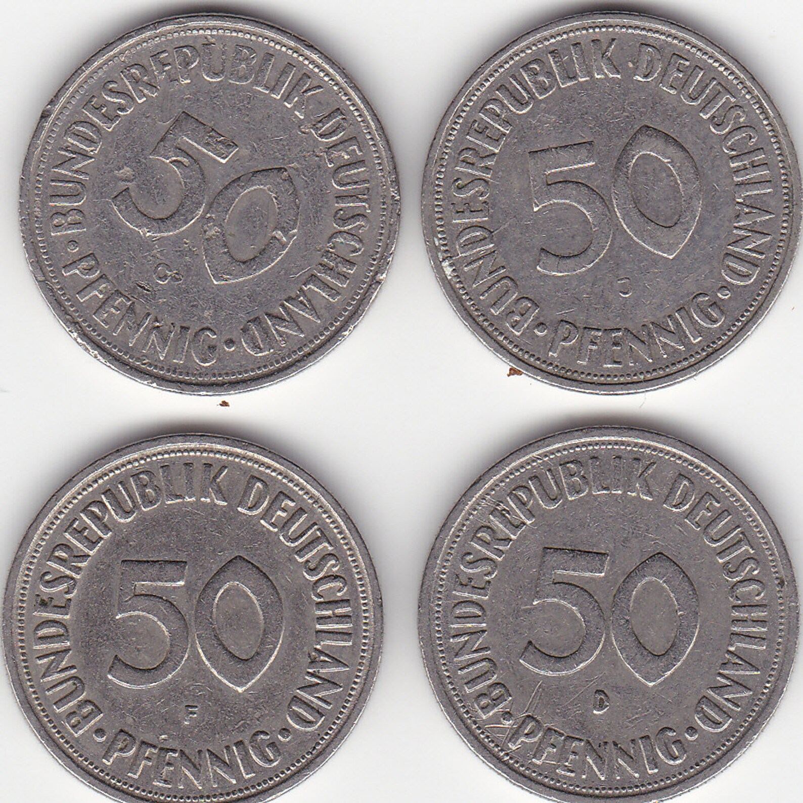 50 Pfennig Satz 1950 DFJG komplett Etsy