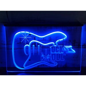 Guitar Rock Dancer Music Gift LED Neon Sign-3D Carving Wall Art for Home, Room,Bedroom, Office,Farmhouse Decor