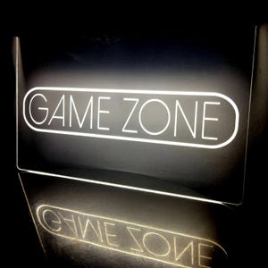 Game Zone Acrylic Home Room Décor Led Neon Light Sign 30x20cm/8&quot;x12&quot;
