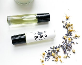 PEACE OIL |  Calm & Peaceful Energy | Spiritual Energy | Roll-On Fragrance Perfume | Witchcraft Magic | Spiritualism Gift | Herbal Blend