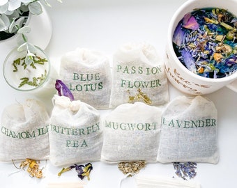 LUCID DREAM KIT | Herbal Discovery Custom Kit | Blue Lotus, Mugwort, Passionflower, Lavender | Tea Kit | Scent bag | Sleep Dream Relax