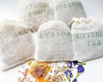 HERB BAGS | Spiritual Herbal Apothecary Bags | Witchcraft Plants, Trees, Flowers | Metaphysical | Sample Size | Incense, Tea, Spell, Energy