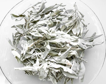 WHITE SAGE BULK | Salvia apiana | Ceremonial Smoke Cleanse, Smudge, Incense | Herbal Leaf | Metaphysical Spiritual Sacred Gift | Loose Leaf